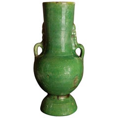 Green Tamegroute Oil Jar, Mid-19th Century