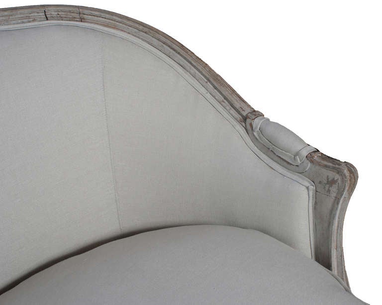 French Grey Painted Louis XVI Style Settee
