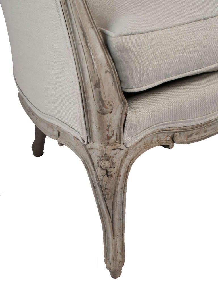 Grey Painted Louis XVI Style Settee In Good Condition In Washington, DC