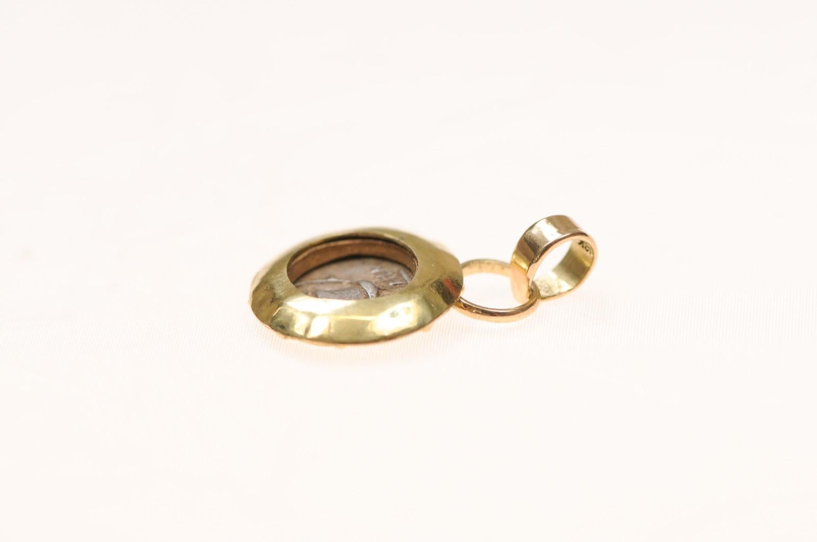 A Griffin Hemi-Drachm [coin] Pendant with 18 Karat Gold (pendant only) For Sale 9