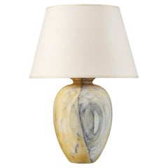 A Grigio Etrusco Ovoid Marble VAse as a Lamp 