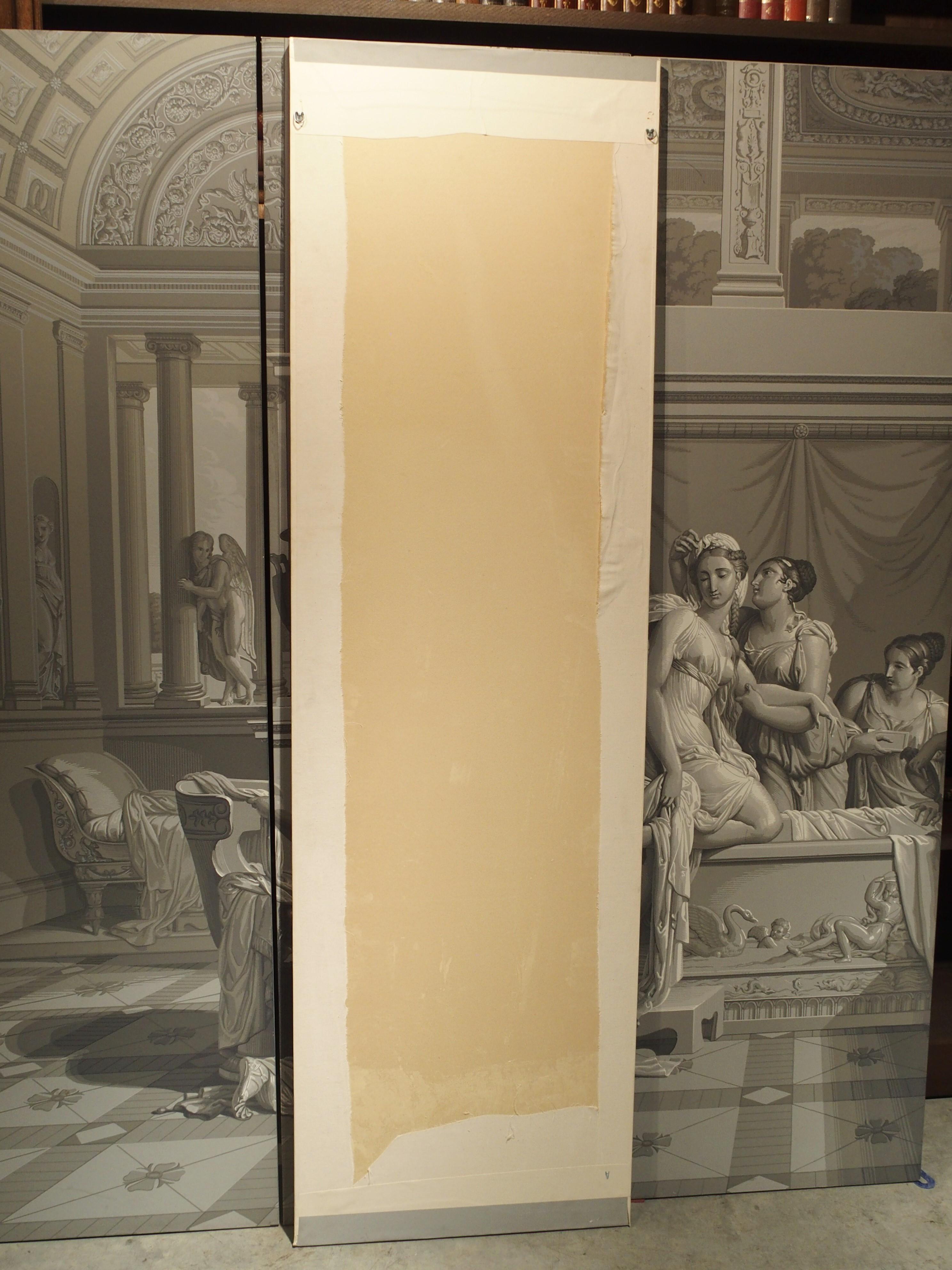 Grisaille Wallpaper Quadriptych Depicting The Bath of Psyche 11
