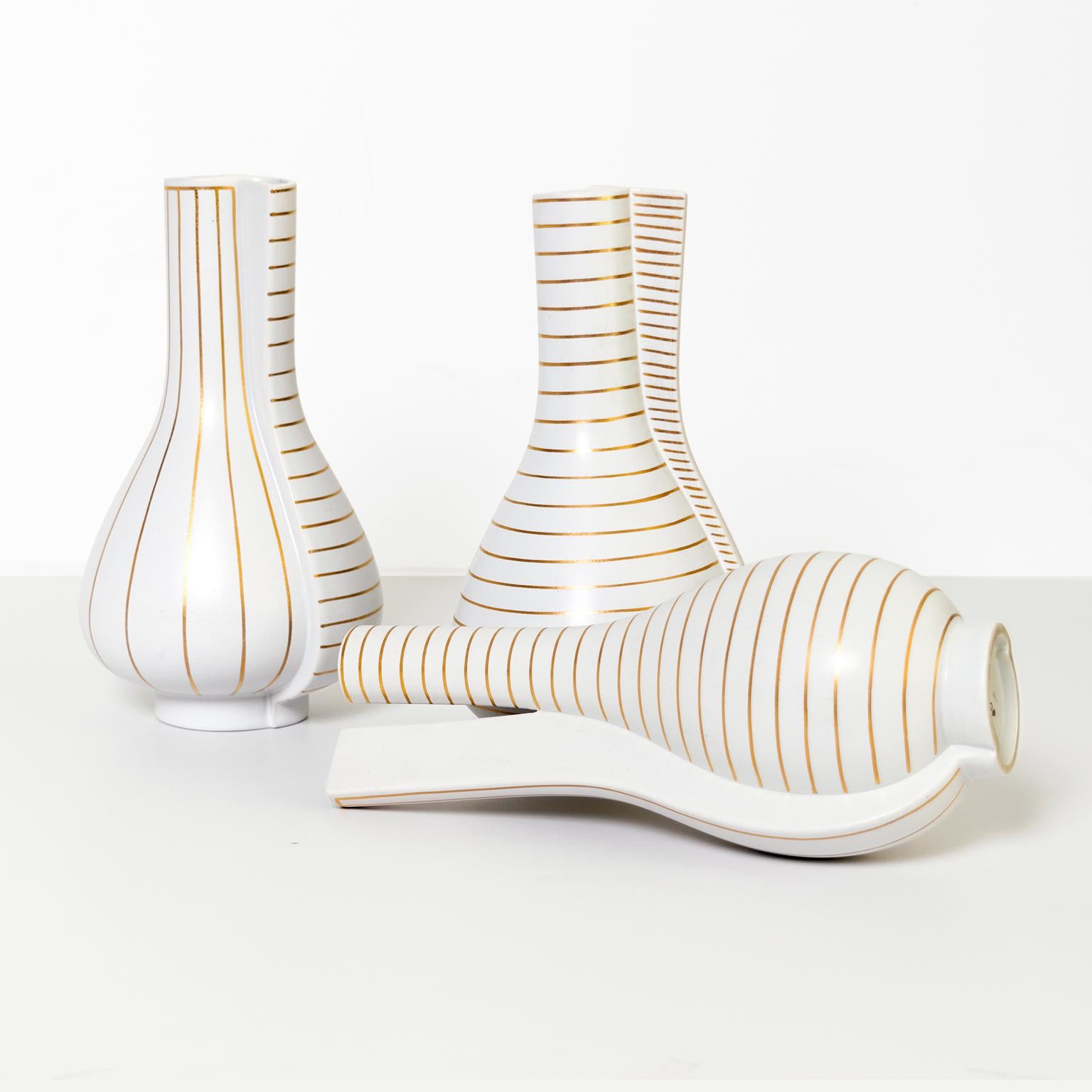 20th Century Group of 3 Surrea Series Vases Designed by Wilhelm Kåge for Gustavsberg