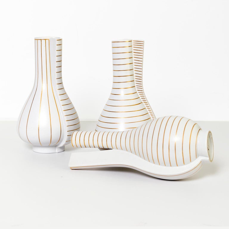 Group of 3 Surrea Series Vases Designed by Wilhelm Kåge for Gustavsberg ...
