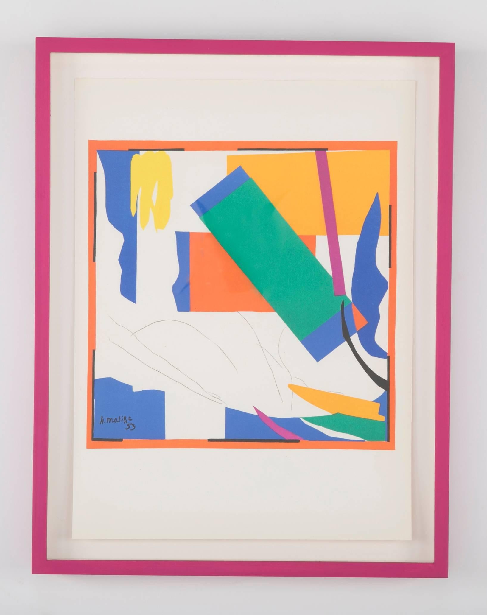 Vier Lithographien von Henri Matisse, gerahmt mit säurefreien Materialien in handgefertigten Rahmen. Der Preis gilt pro Bild.