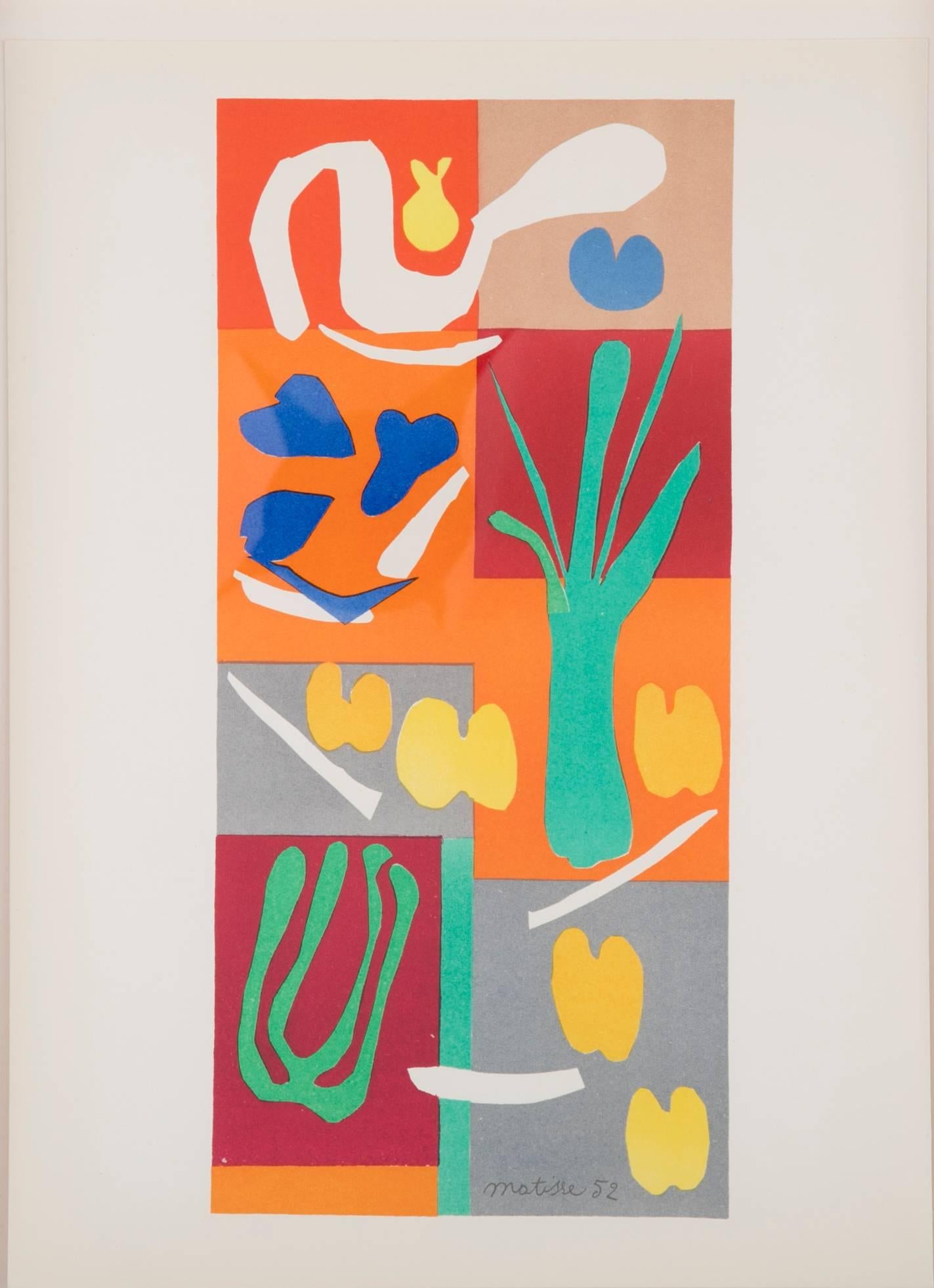 Four Vintage Lithographs after Henri Matisse. In Good Condition For Sale In Stamford, CT