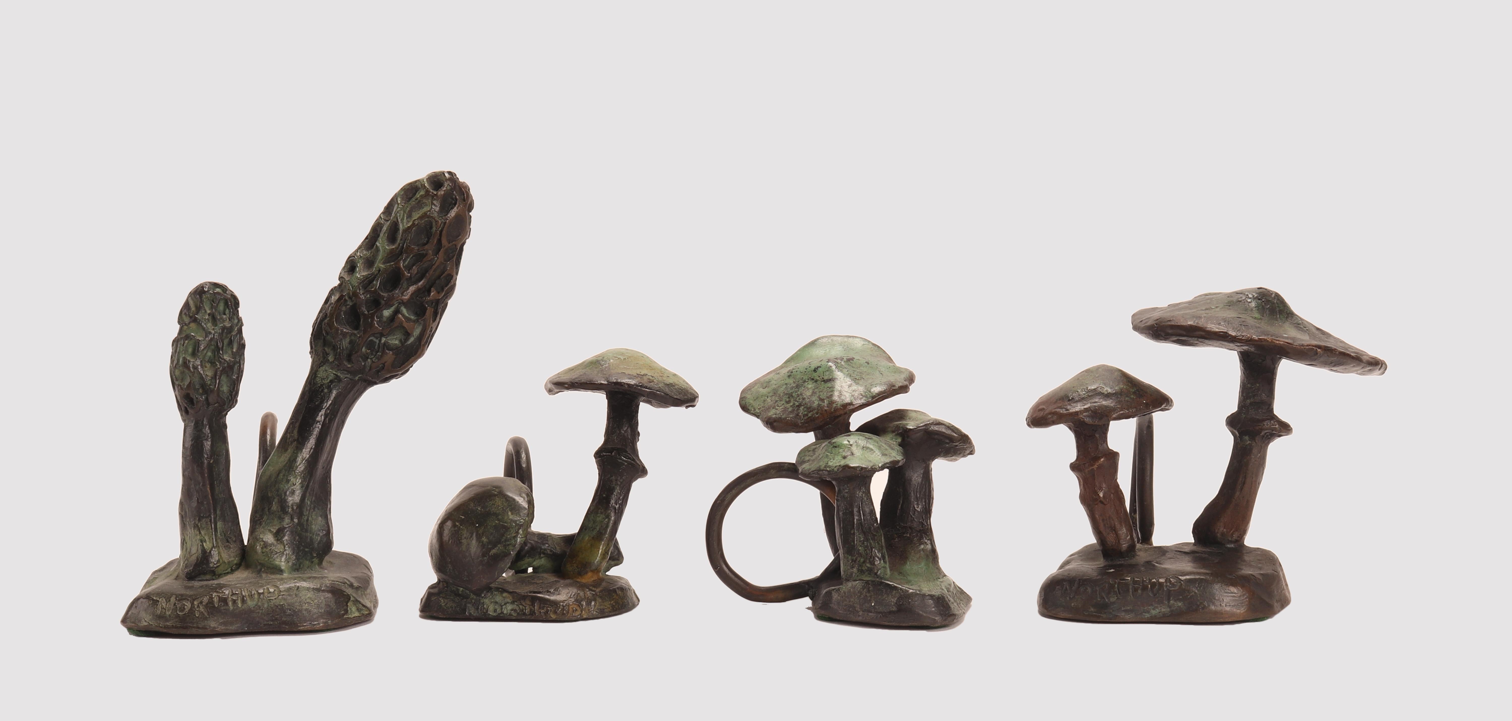 Group of 4 Napkin Holders Depicting Mushrooms, USA 1960 For Sale 4