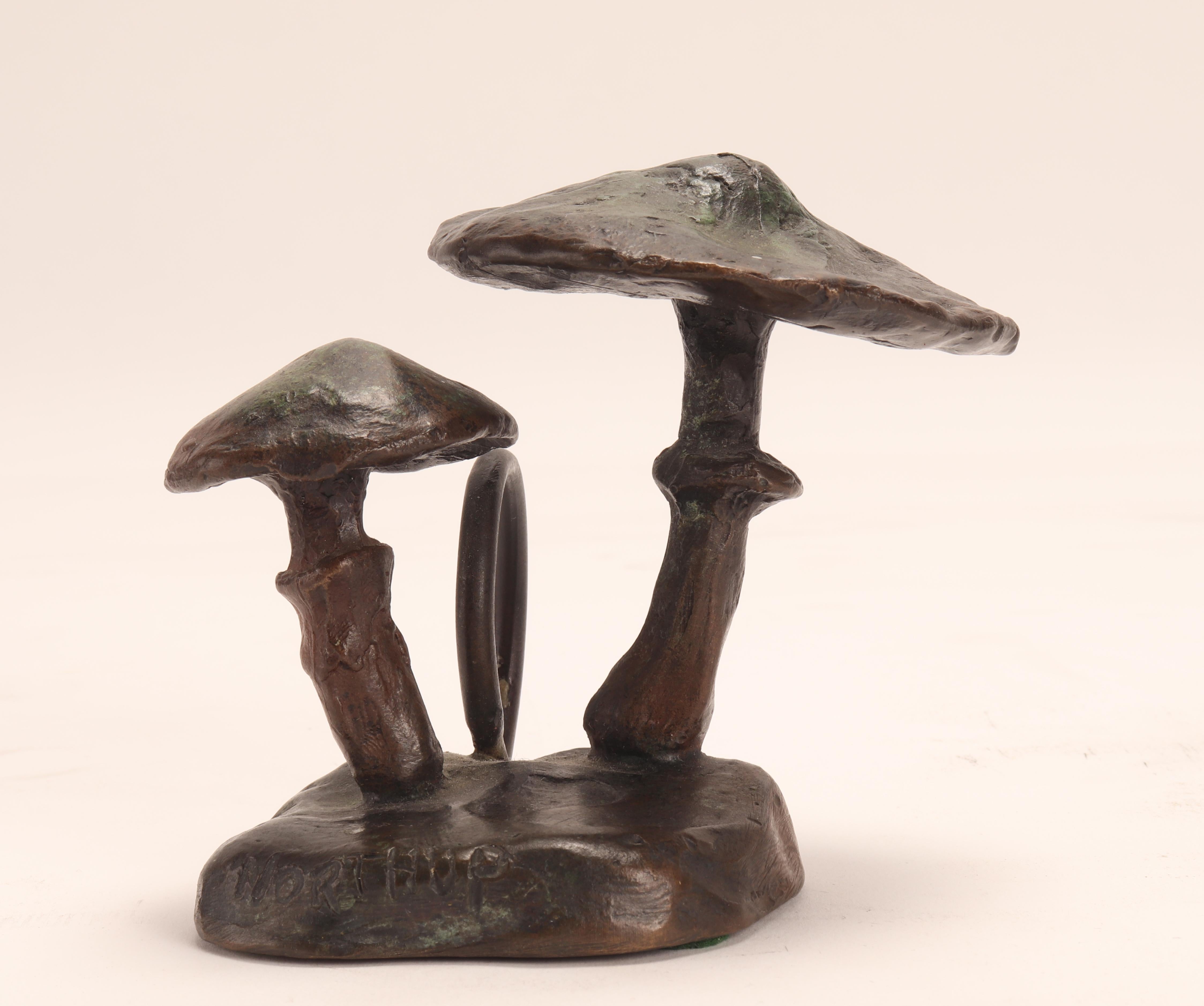 American Group of 4 Napkin Holders Depicting Mushrooms, USA 1960 For Sale