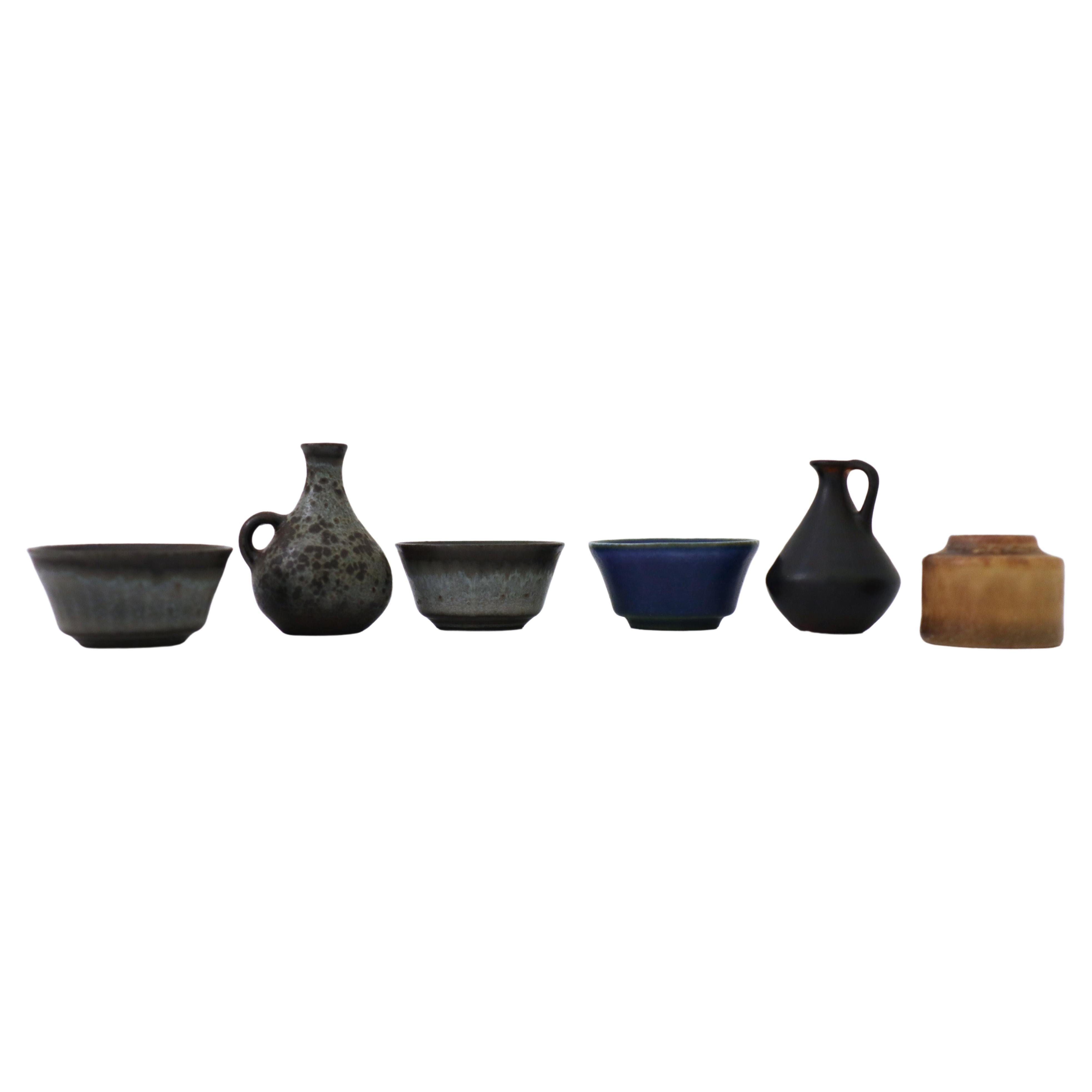 Group of 5 Miniature Vases & Bowls, Rörstrand, Carl-Harry Stålhane