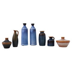 Group of 7 Miniature Vases, Rörstrand, Mid-Century Vintage Scandinavian Design