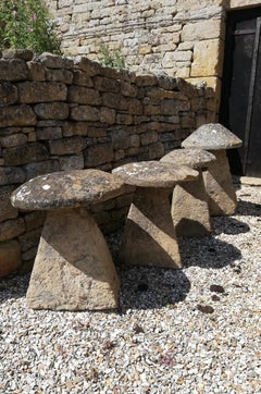 Group of Four Cotswold Stone Staddle Stones