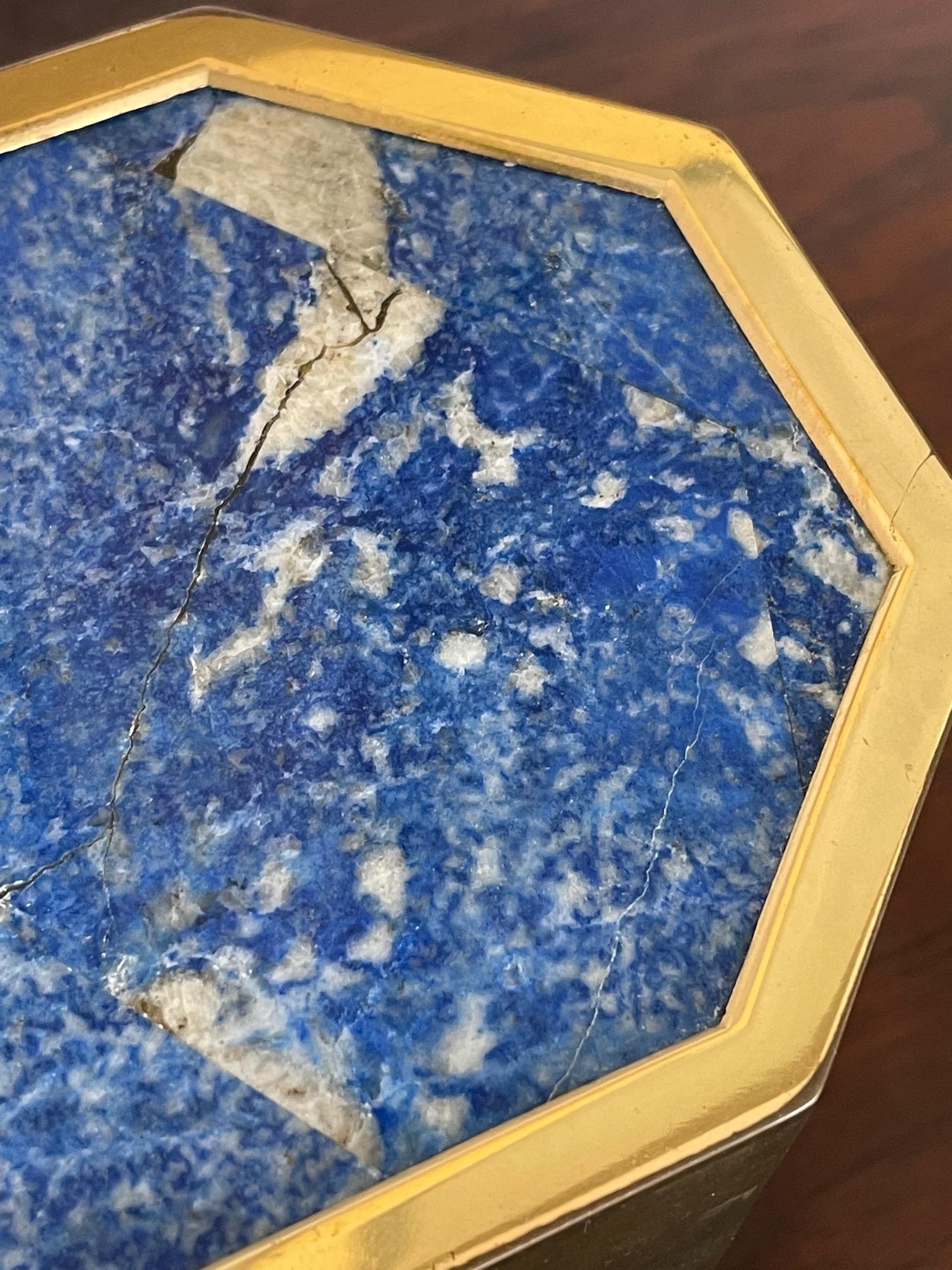Group of Italian Boxes Lapis Lazuli and Tiger's Eye 8