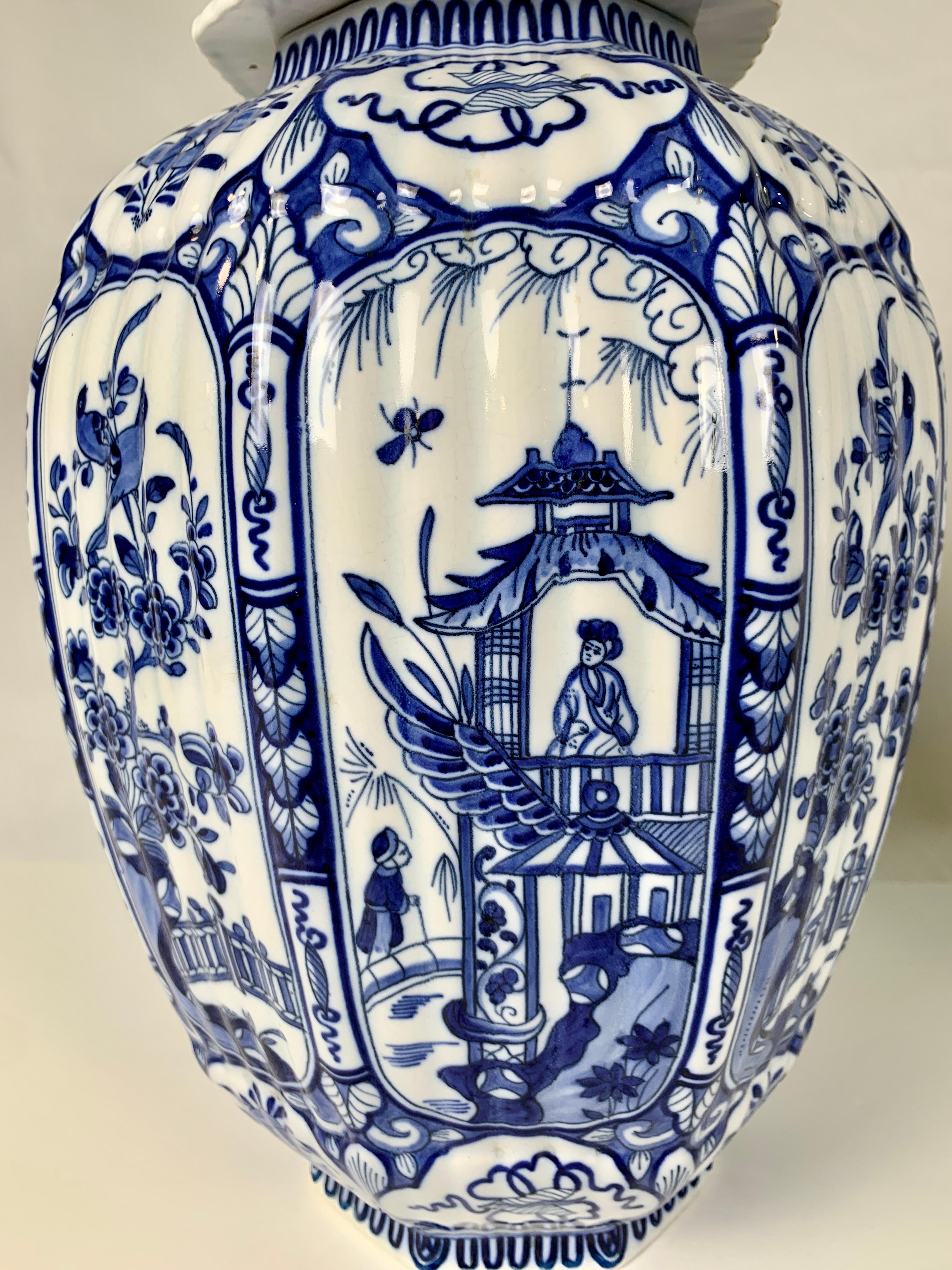 Group of Large Dutch Delft Jars and Vases 18th-19th and 20th Centuries In Good Condition In Katonah, NY