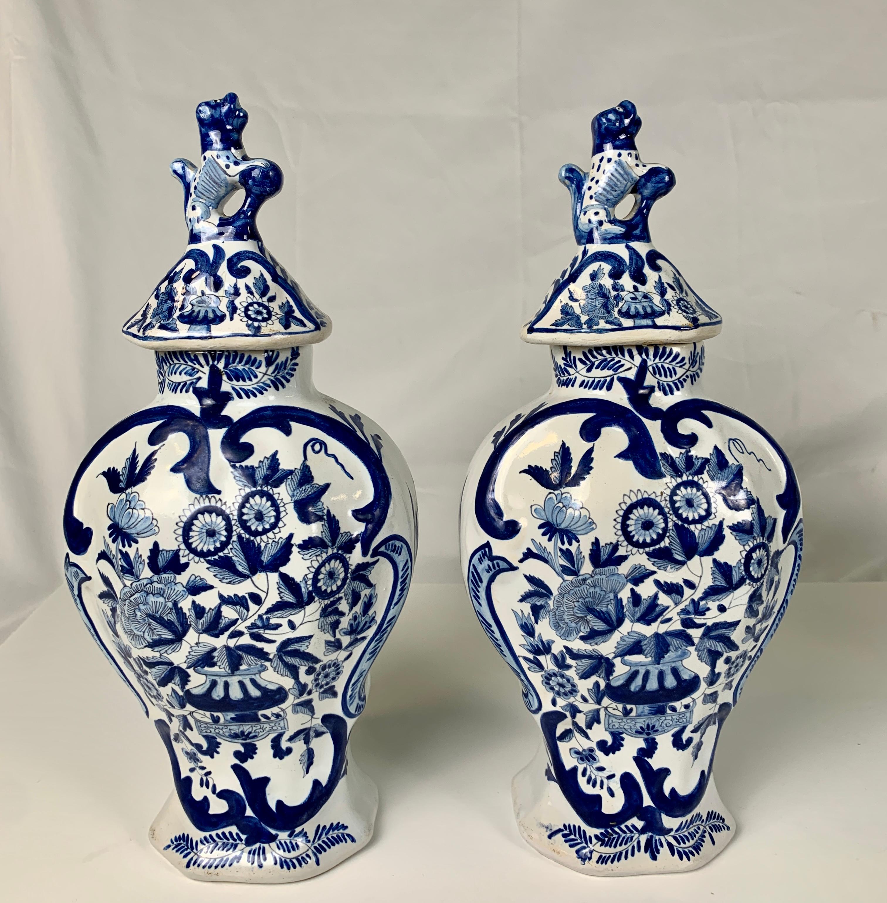 20th Century Group of Large Dutch Delft Jars and Vases 18th-19th and 20th Centuries