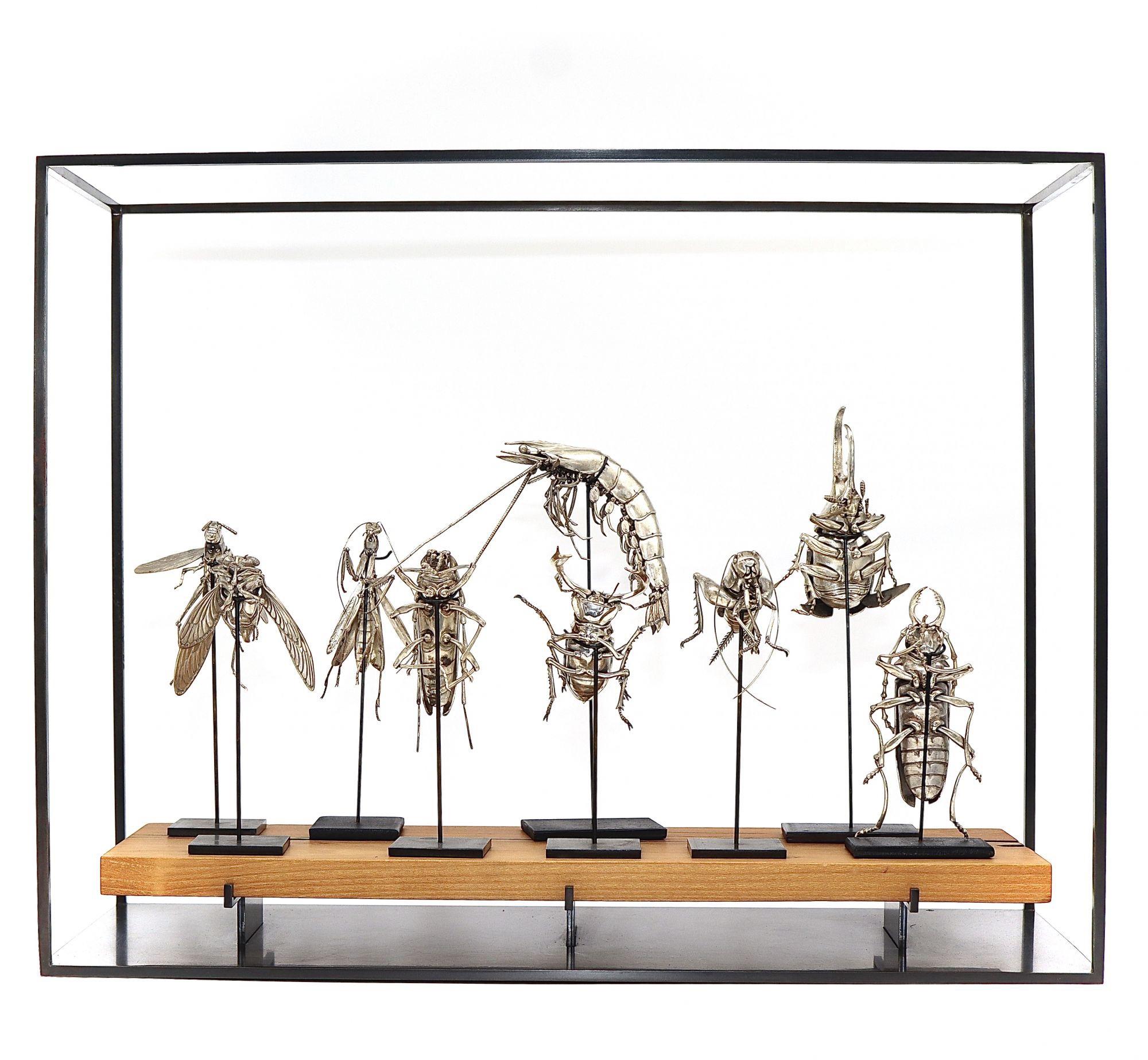 Group of Nine American Silver Articulated Creatures by Oleg Konstantinov 14