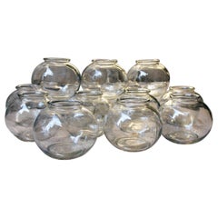 Group of Seventeen Original 1960s Fairground Glass Goldfish Bowls