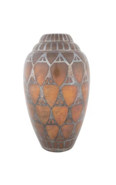 A Group of Three Dinanderie Copper Vases by Christofle and Luc Lanel