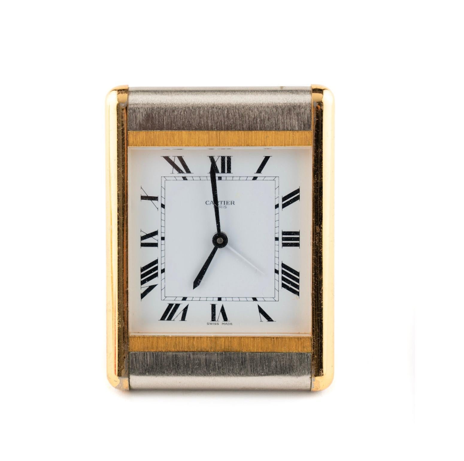 Brass A Group of Tiffany and Cartier Desk Clocks 20th Century. Priced per clock. For Sale