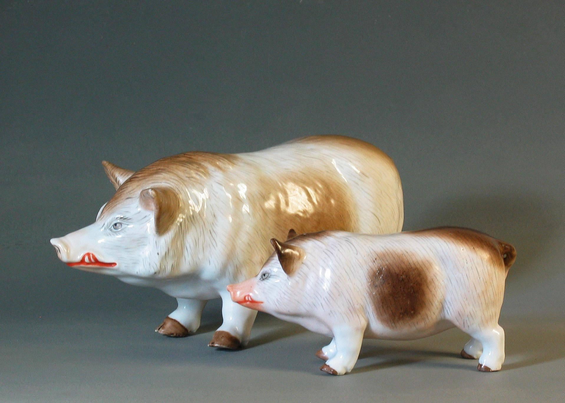 porcelain pig figurines