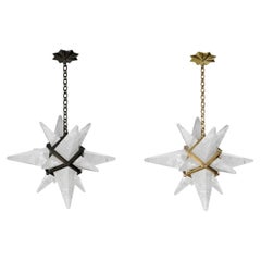 Group of Two Star14 Star Rock Crystal Chandeliers