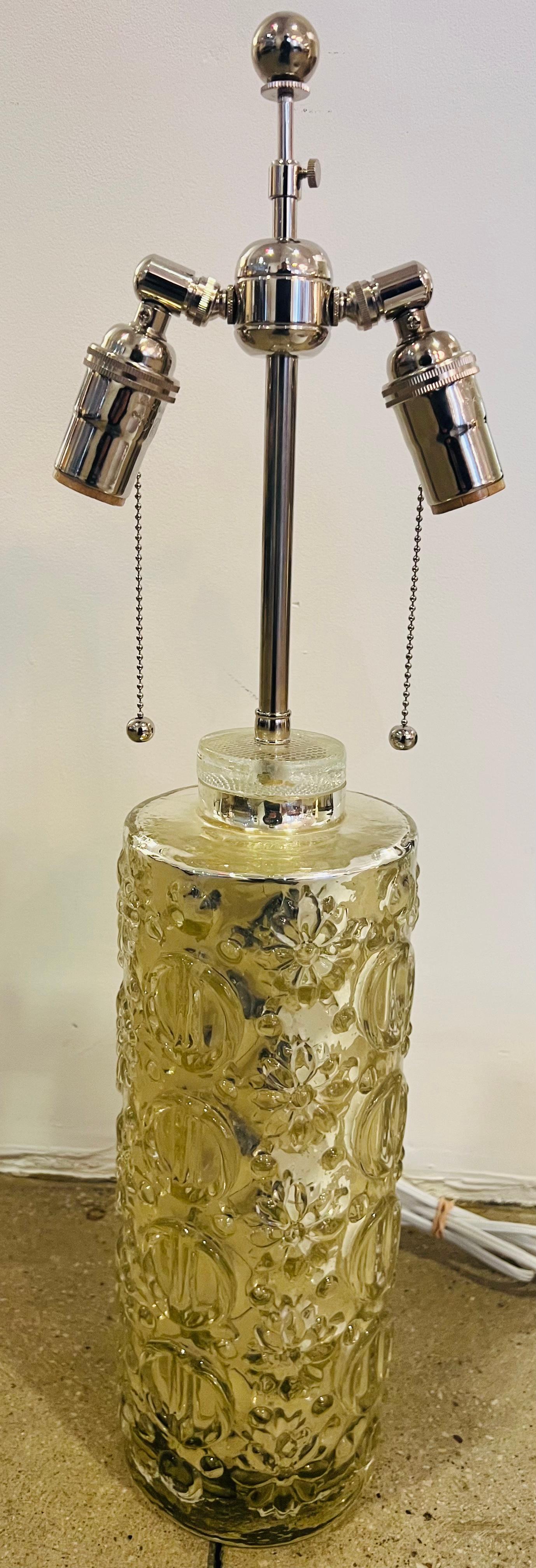A Guatav Leeks Orrefors Silver Mercury Swedish 1950s Table Lamp  For Sale 4