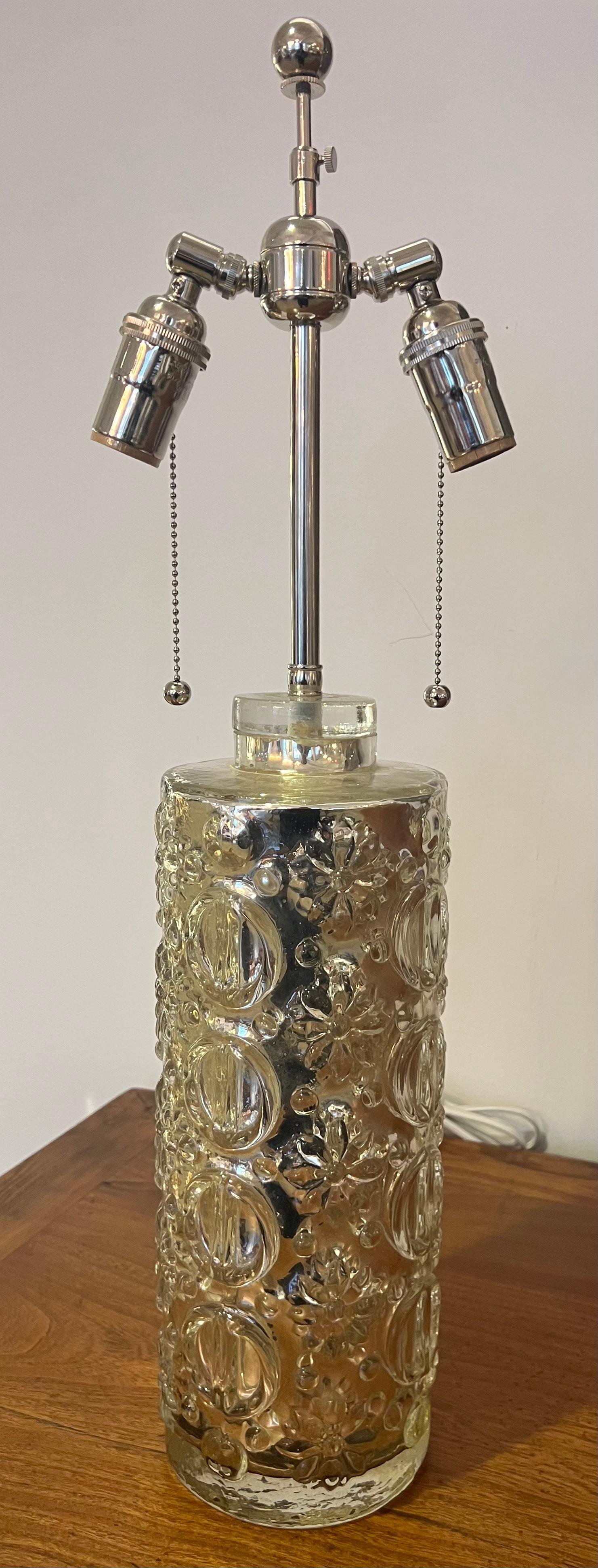 A Guatav Leeks Orrefors Silver Mercury Swedish 1950s Table Lamp  For Sale 7