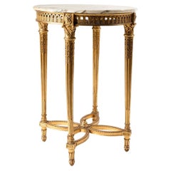 Vintage Gueridon Louis XVI Style in Giltwood