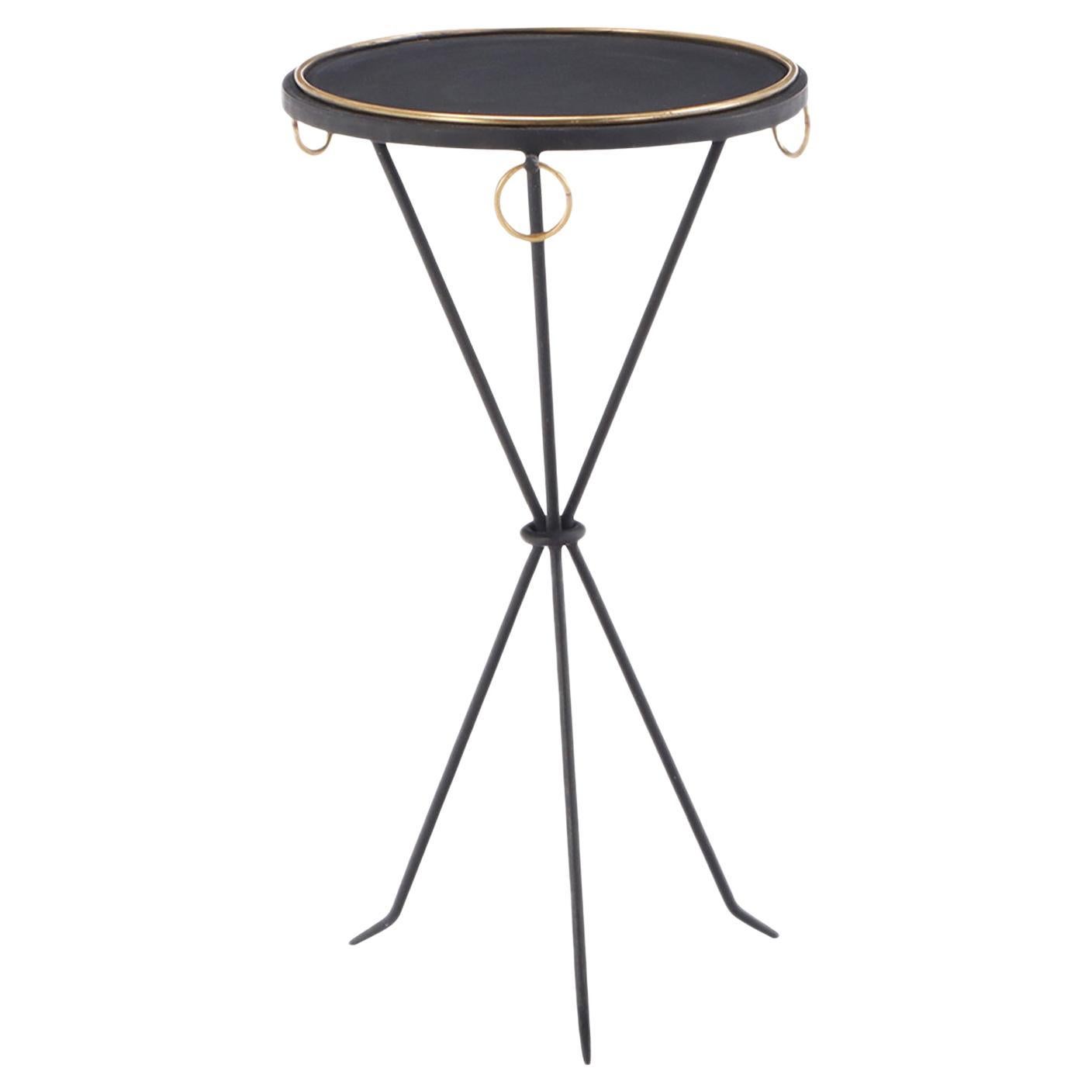 A Gueridon style iron 
bronze drinks table. For Sale