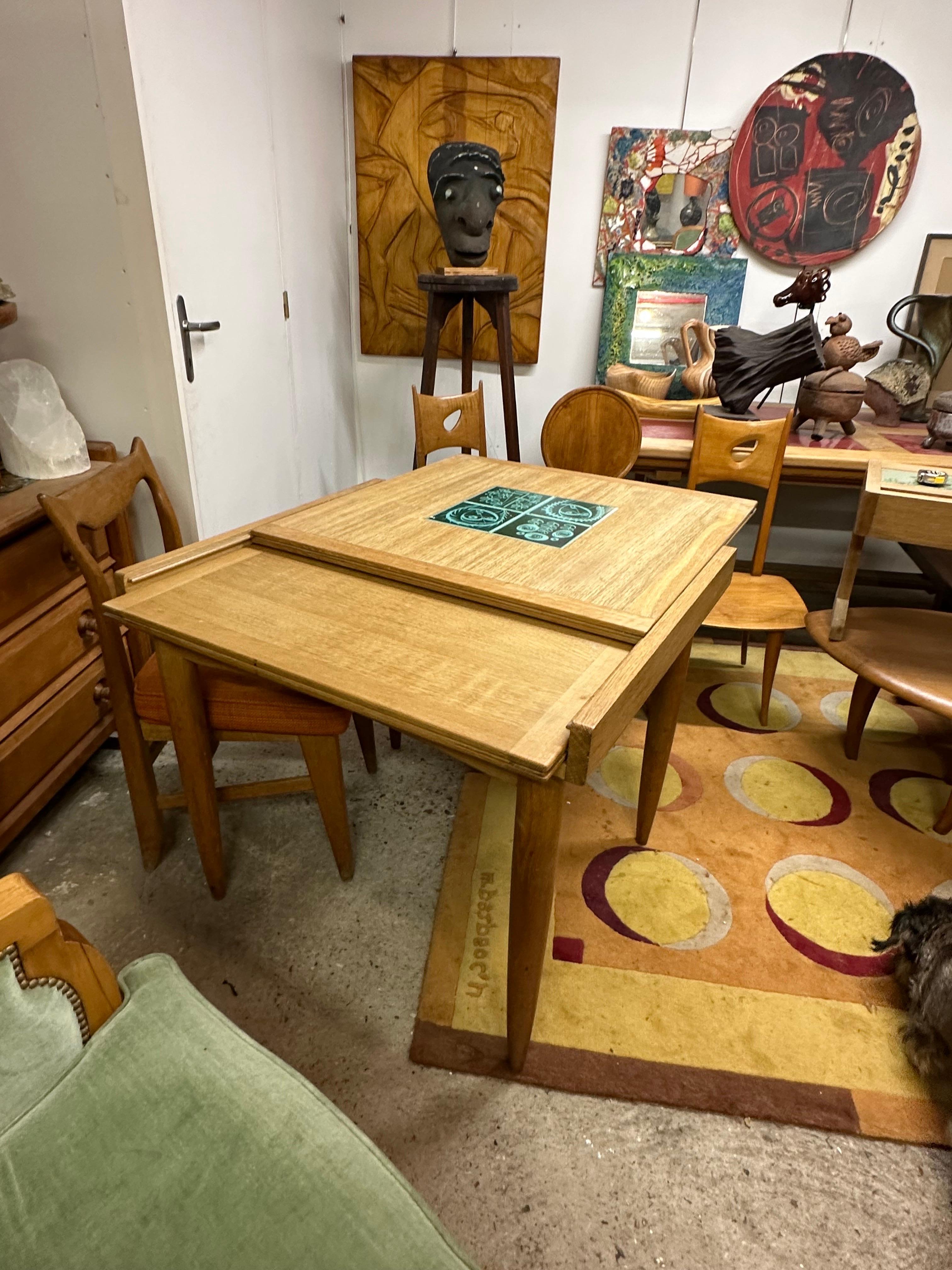 Modern Guillerme et Chambron  Extendable Center Table For Sale
