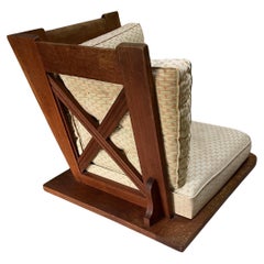A Guillerme et Chambron oak armchair