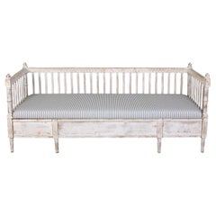 A Gustavian Swedish Painted Bench
