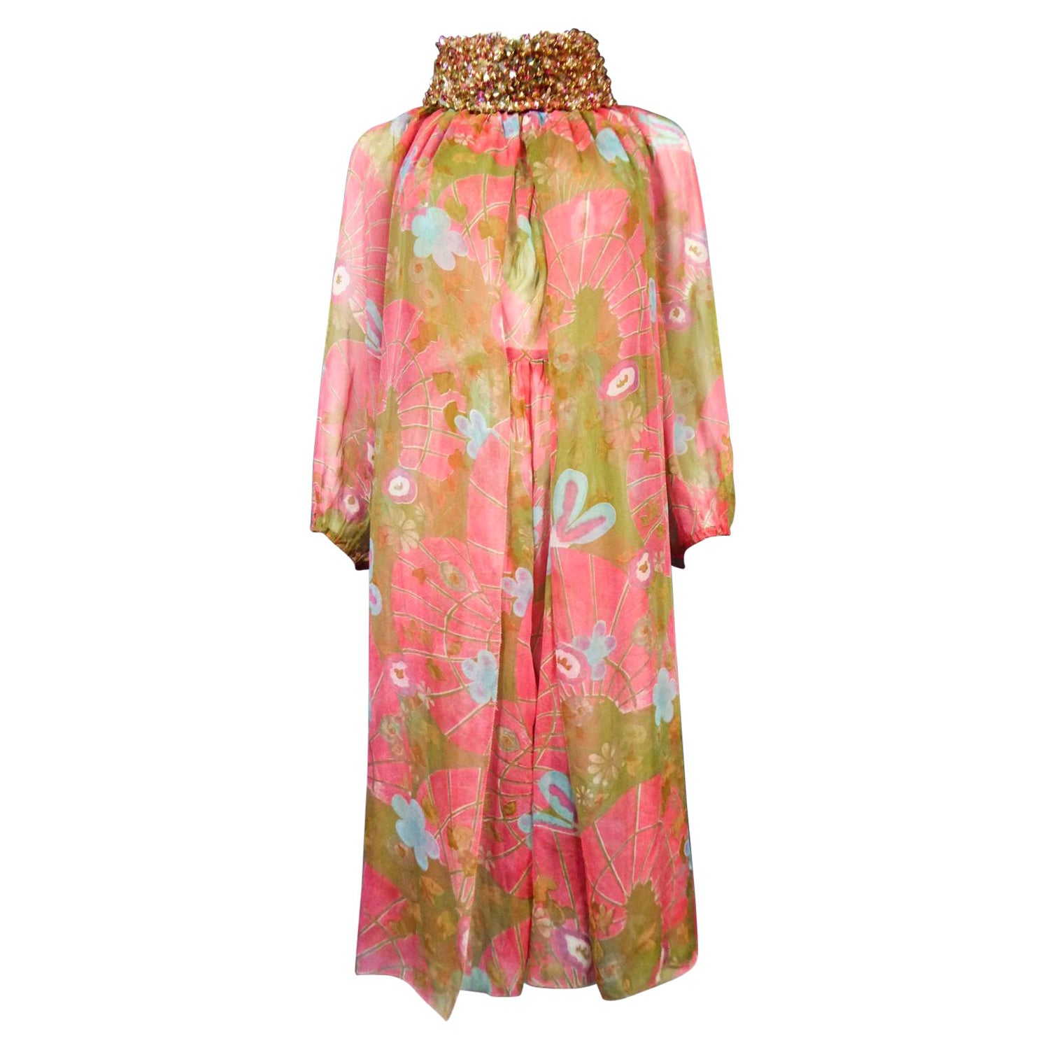Un set di Guy Laroche in crepe di seta stampata - Francia, circa 1965 in vendita