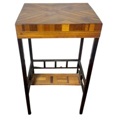 A. & H. Lejambre style American Aesthetic Movement Ebonized / inlay side table
