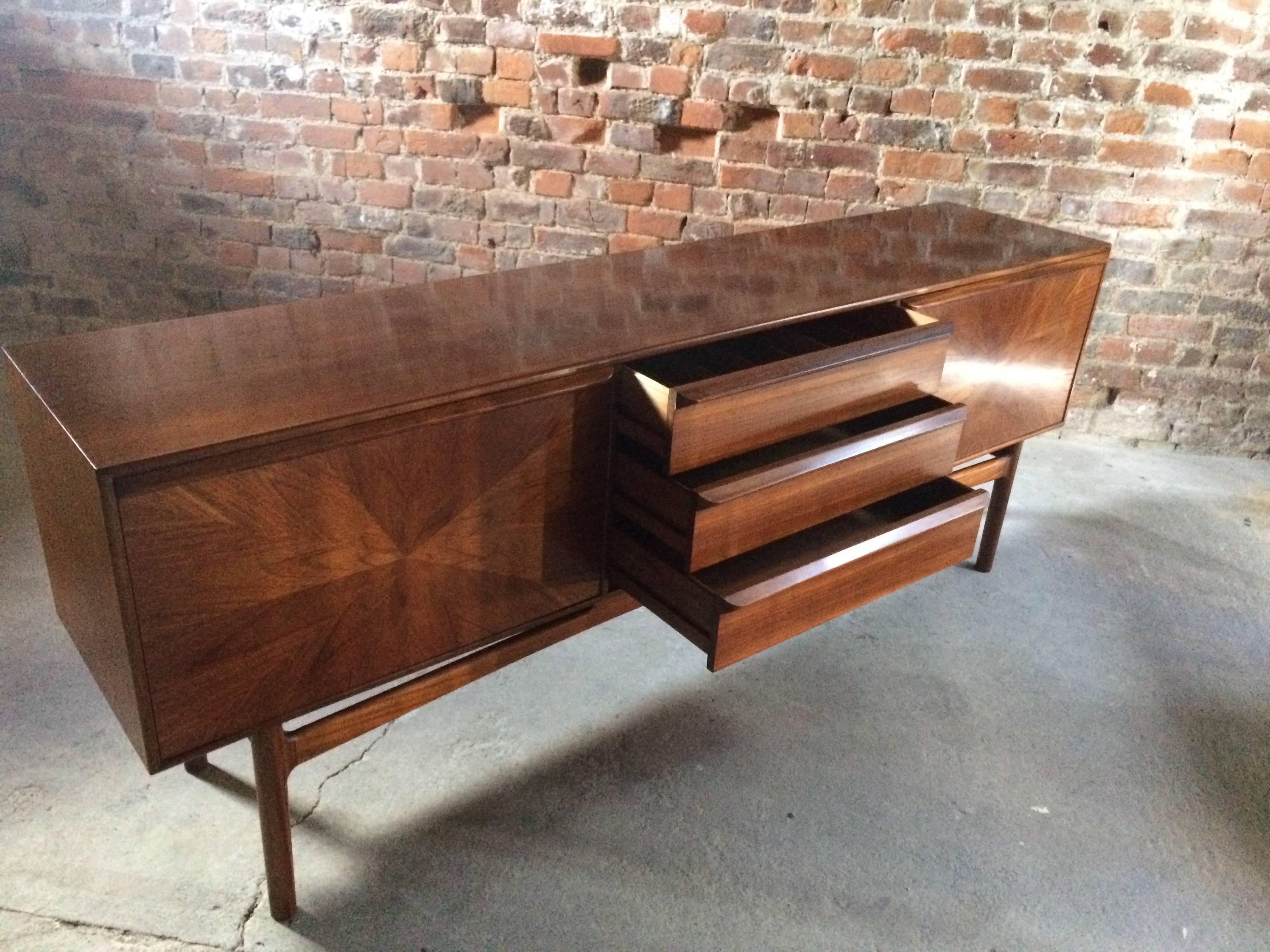 Mid-Century Modern A H McIntosh Sunburst Sideboard Credenza Solid Teak Midcentury 1960s Very Rare