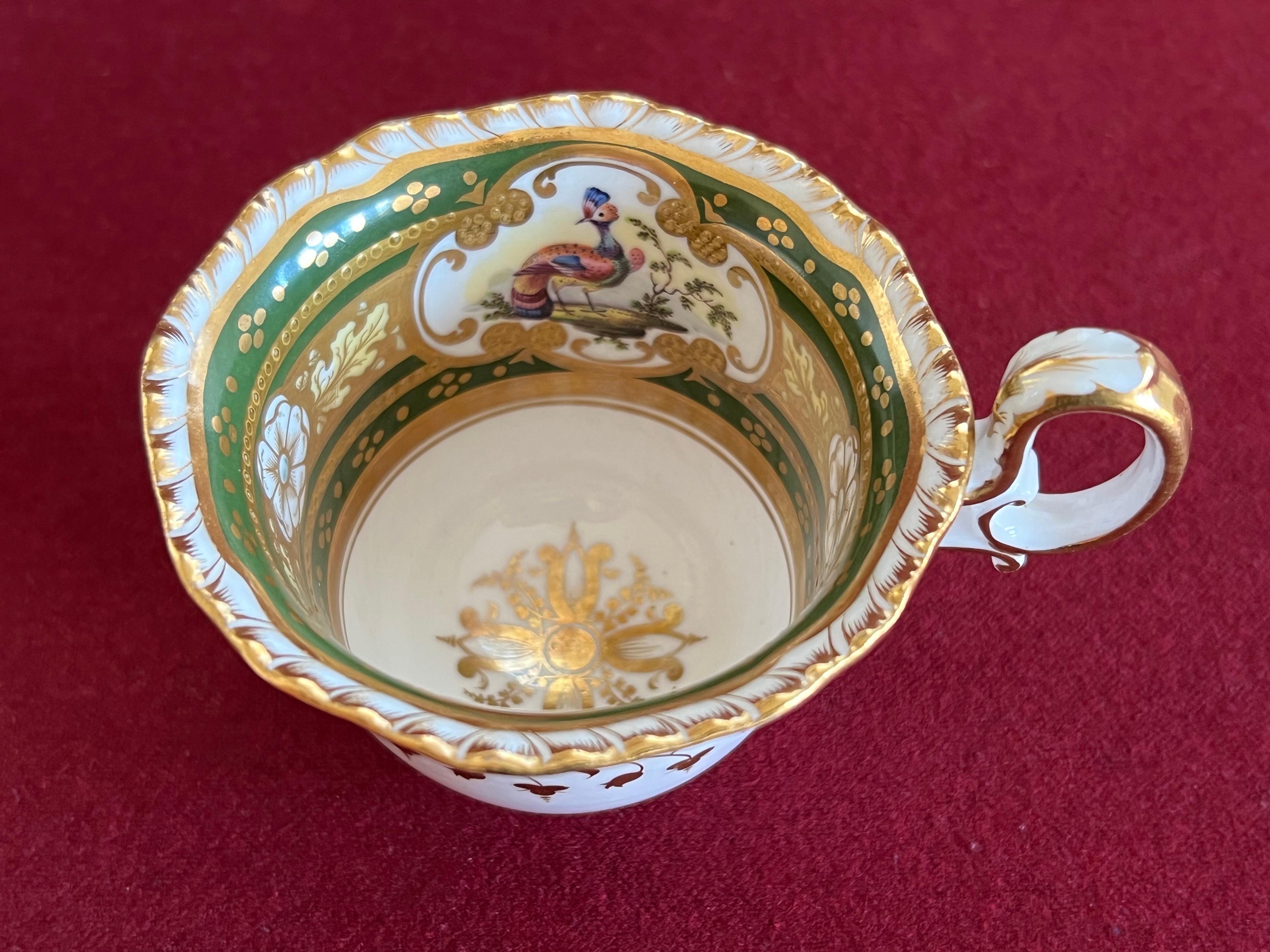 A H & R Daniel Porcelain Trio Second Gadroon Shape Pattern 4069 In Excellent Condition For Sale In Exeter, GB