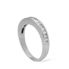 Half Eternity Princess-Cut Diamond Ring