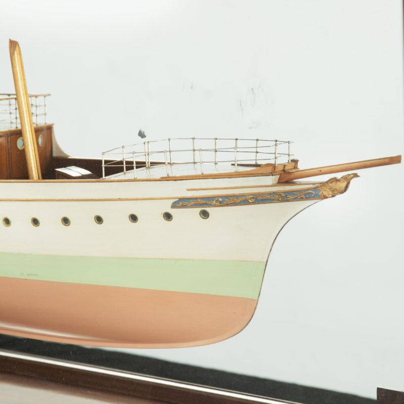 A half hull model of Egyptian Coast Guard Cutter Ab-Bass by G.L.Watson, 1891 In Good Condition For Sale In Lymington, Hampshire
