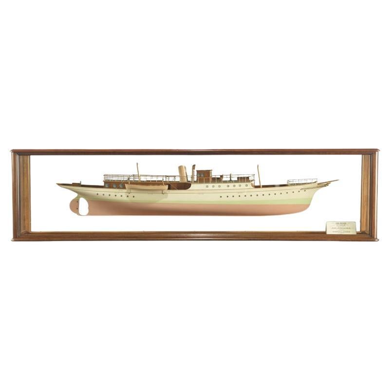 A half hull model of Egyptian Coast Guard Cutter Ab-Bass by G.L.Watson, 1891 For Sale