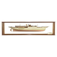 Antique A half hull model of Egyptian Coast Guard Cutter Ab-Bass by G.L.Watson, 1891
