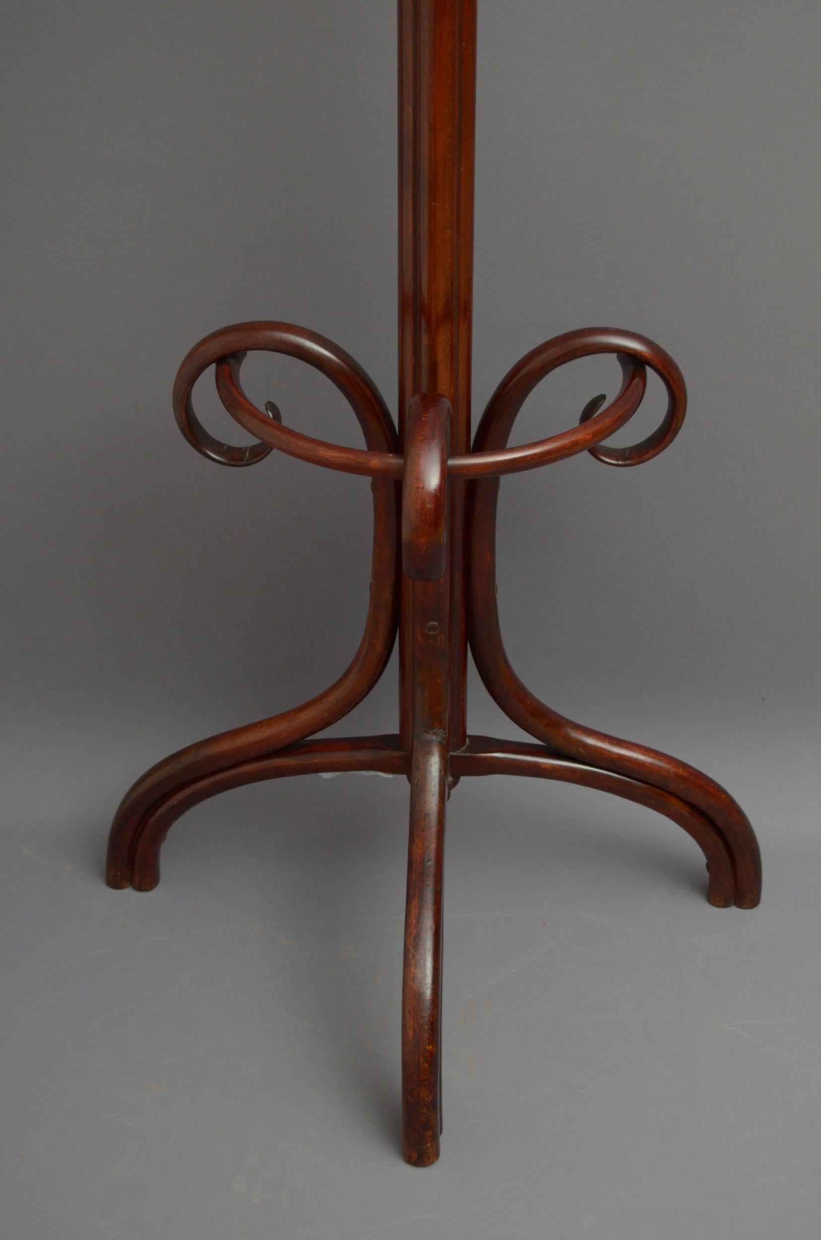 20th Century A Half Round Bentwood Hall Stand