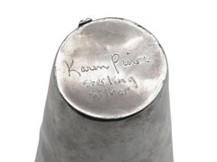 A Hammered Sterling Silver and Enamel Vase by Karen Pierce