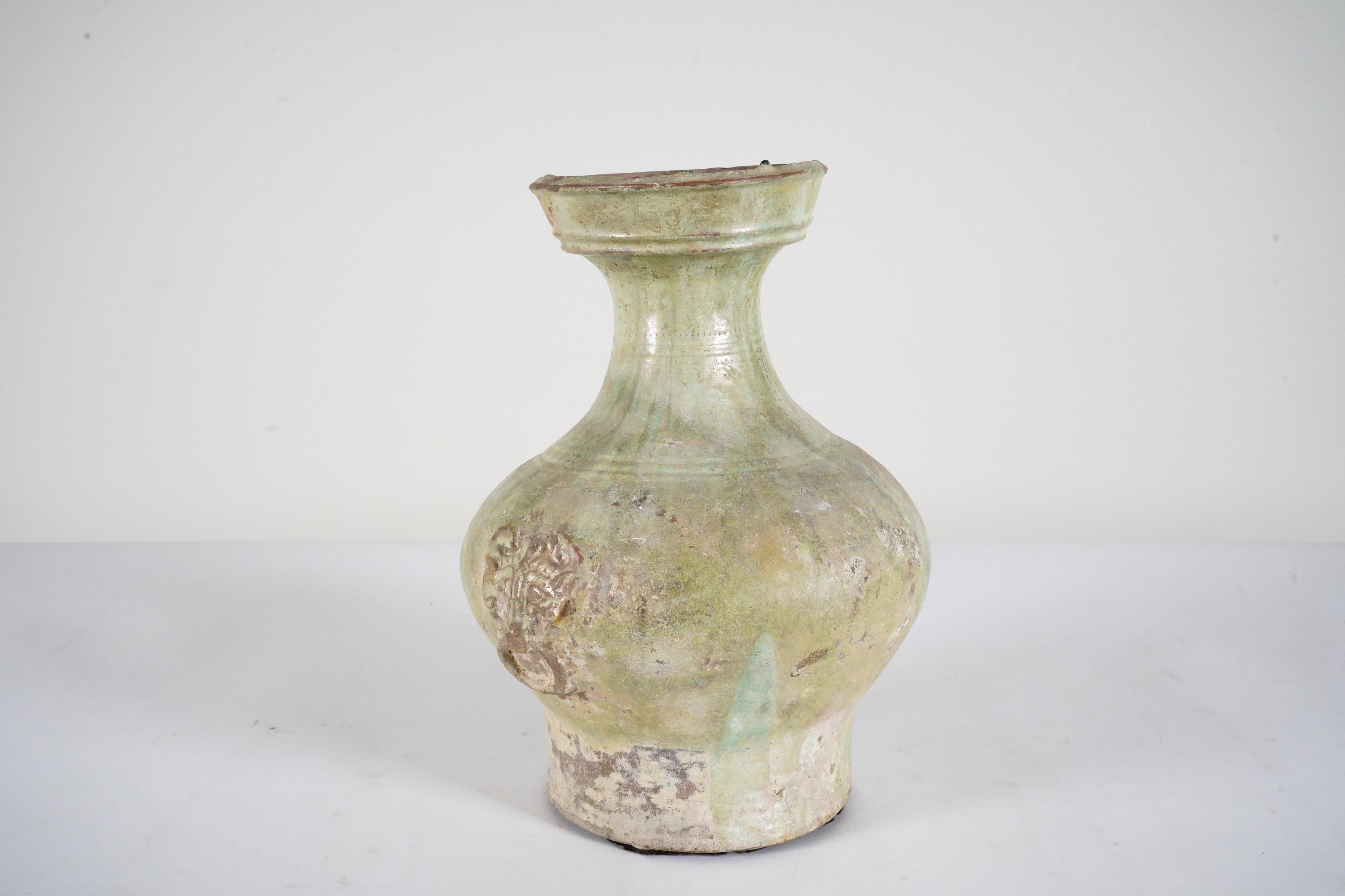 Chinese A Han (206BC -220AD) Glazed Hu Vessel For Sale