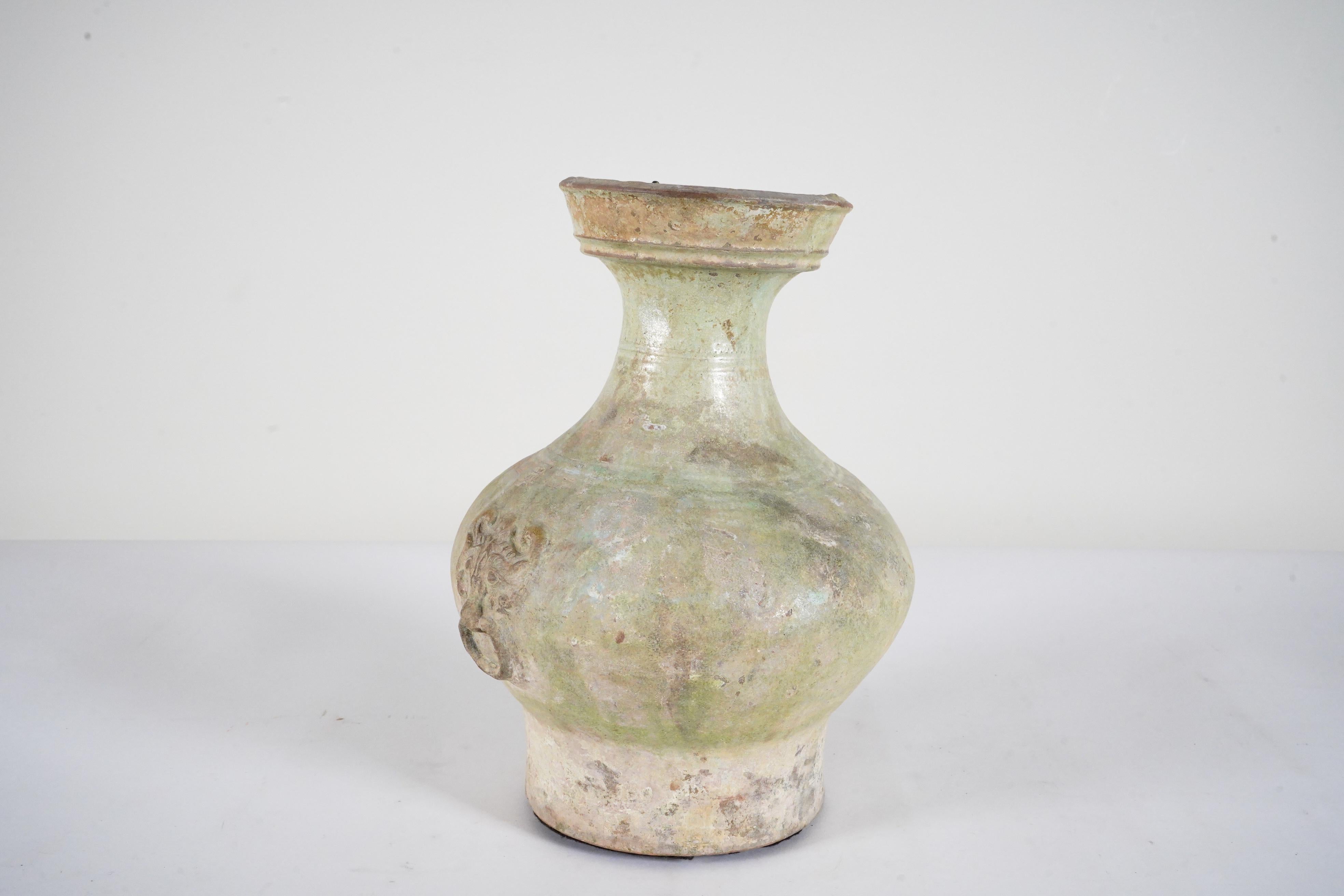 18th Century and Earlier A Han (206BC -220AD) Glazed Hu Vessel For Sale