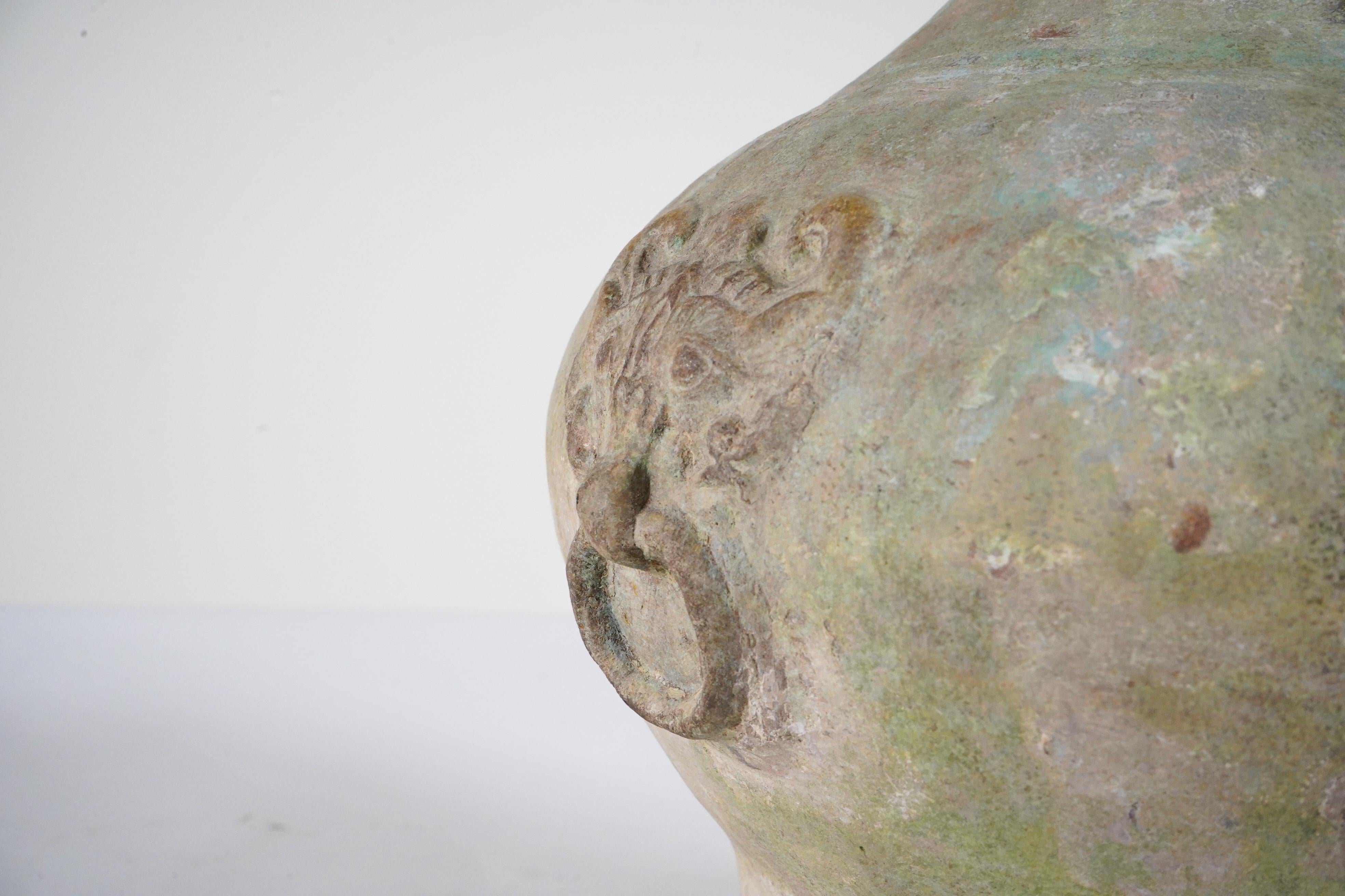 A Han (206BC -220AD) Glazed Hu Vessel For Sale 1