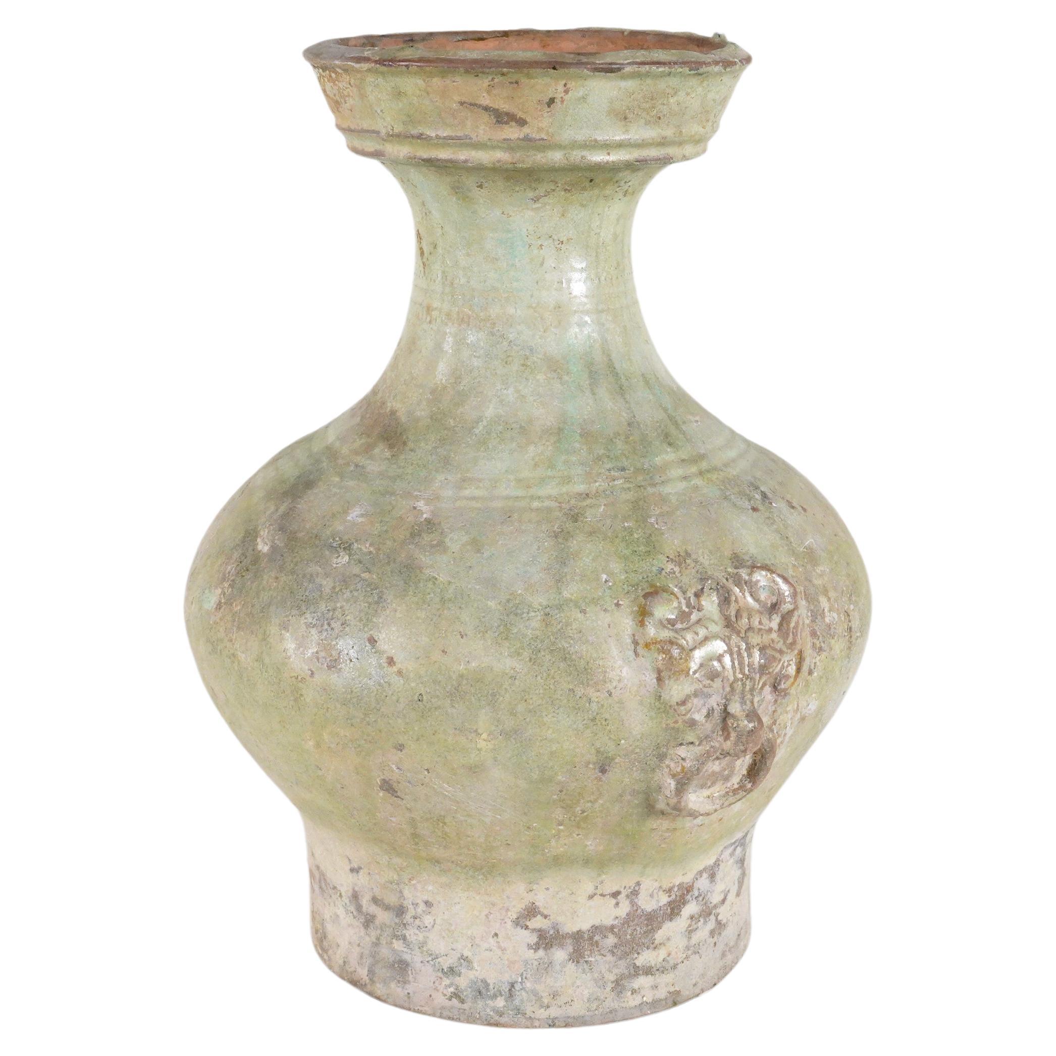 A Han (206BC -220AD) Glazed Hu Vessel For Sale