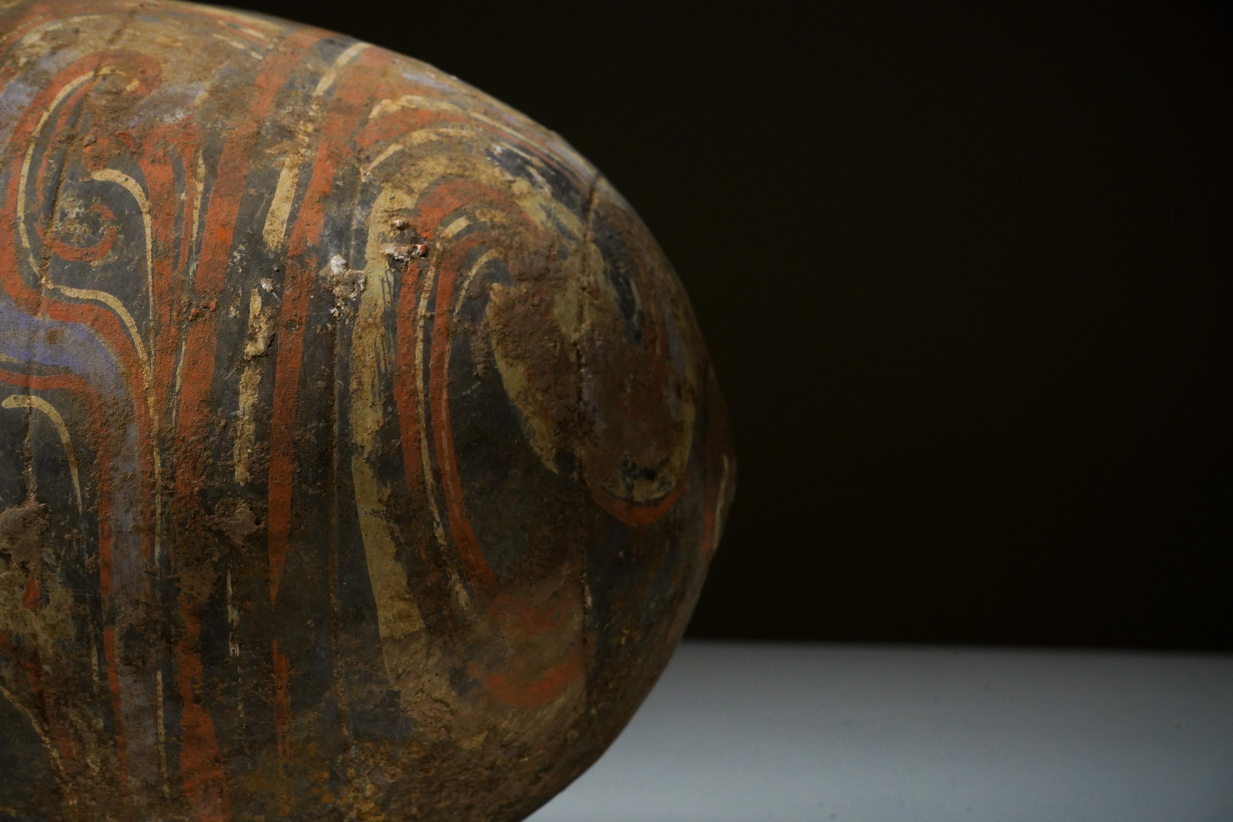 A Han Dynasty (206BC -220AD) Cocoon Jar 1