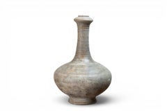 A Han Dynasty Grey Pottery Garlic-Mouth Vessel