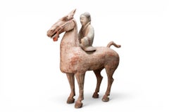 A Han Dynasty Painted Equestrian Figure