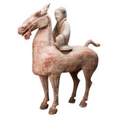 A Han Dynasty Painted Equestrian Figure