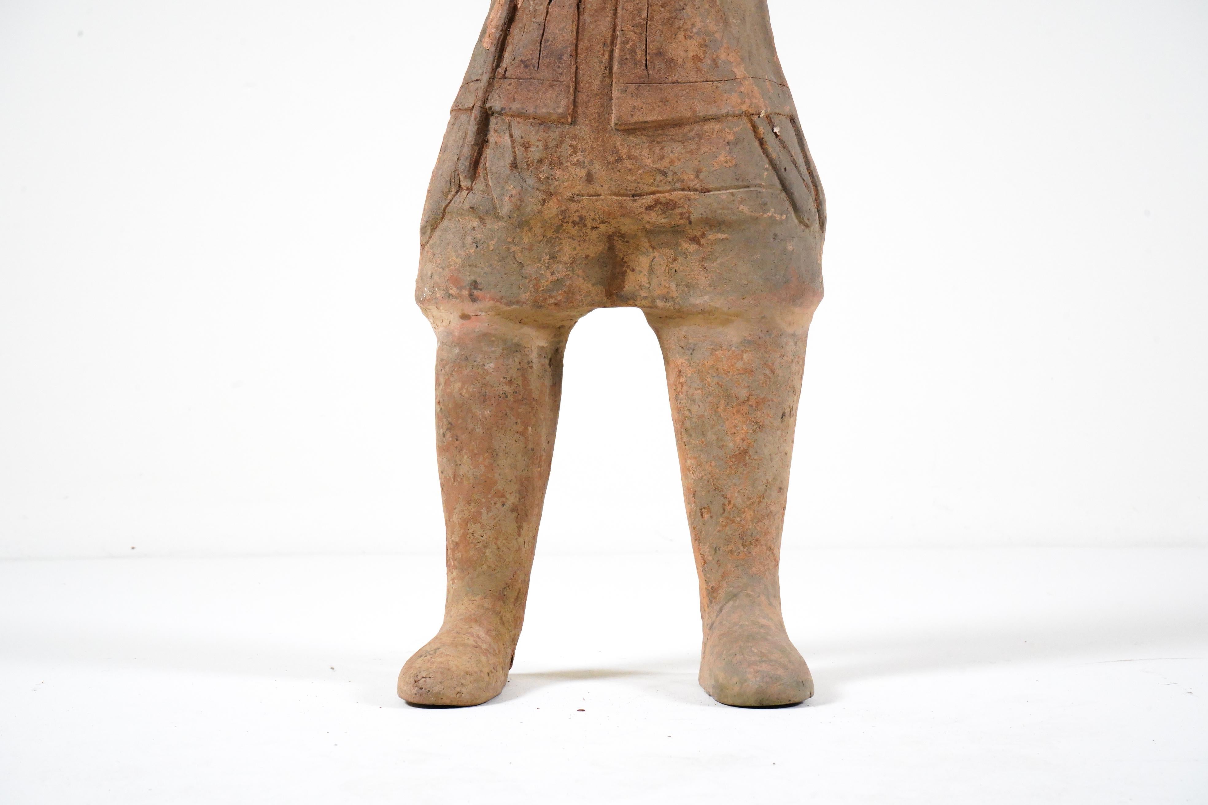 Eine Terrakotta-Figur aus der Han Dynasty (Chinesisch) im Angebot